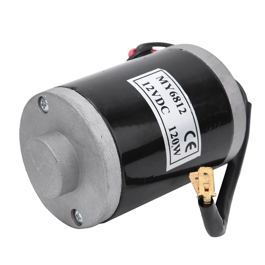 Nimomo Fahrrad-Bürstenmotor, 12 V, 120 W, Hochgeschwindigkeitsmotor mit Riemenscheibe, MY6812, Elekt