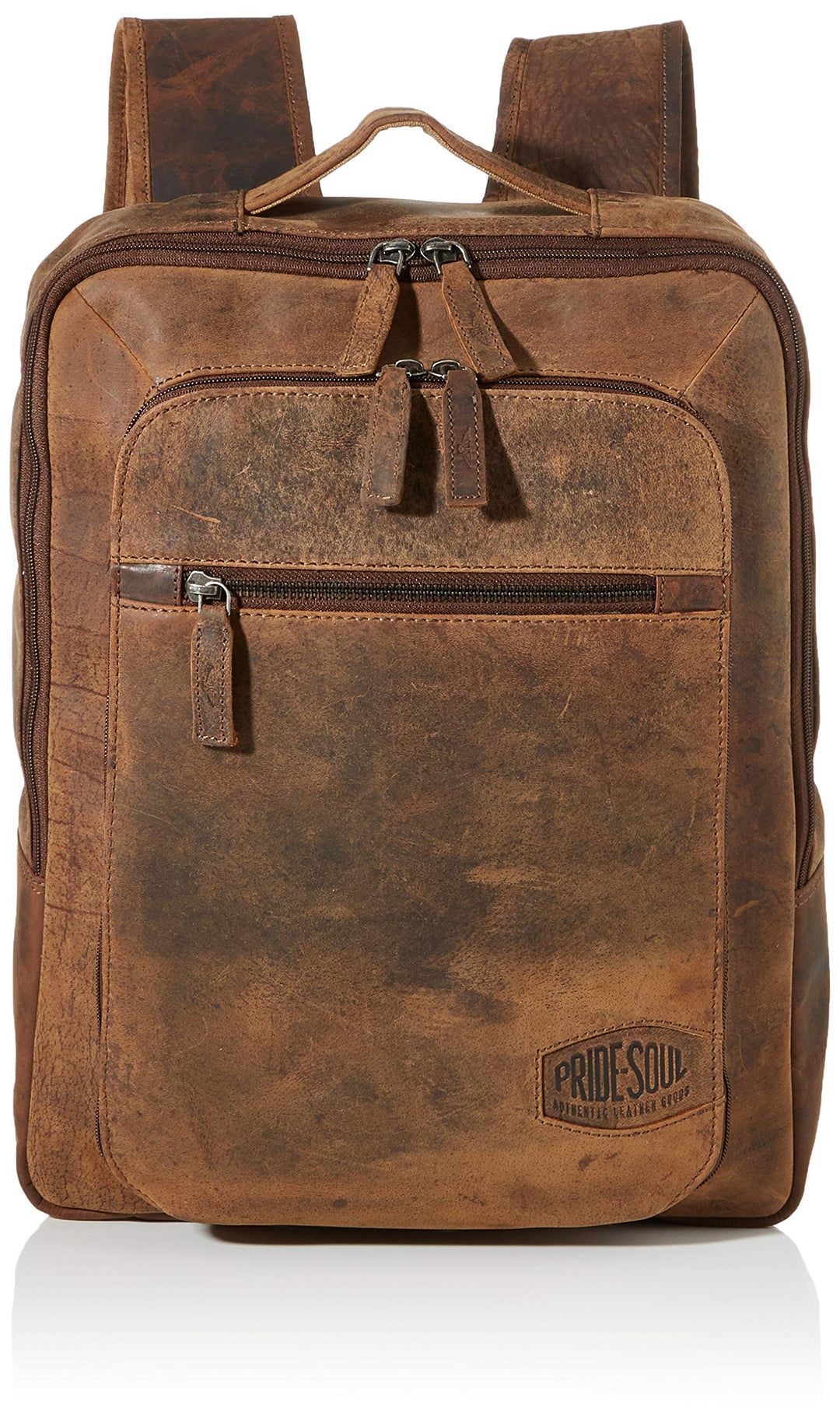 Pride and Soul 47199 Rucksack JESTER, Laptoprucksack Leder, Notebookrucksack für Laptops bis 15,6 Zo