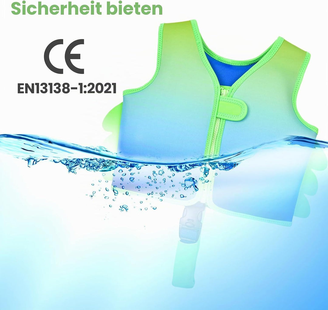 Kinder Mädchen Junge Schwimmlernweste, Schwimmhilfe Schwimmen Jacket für Kleinkinder Alter 1-6 mit E