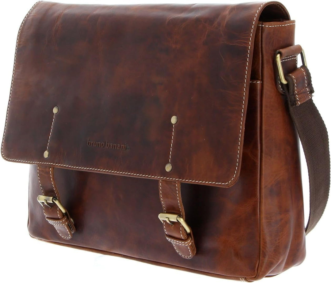 Bruno Banani Umhängetasche Jupiter Cognac echt Leder Herren, Damen - 020250