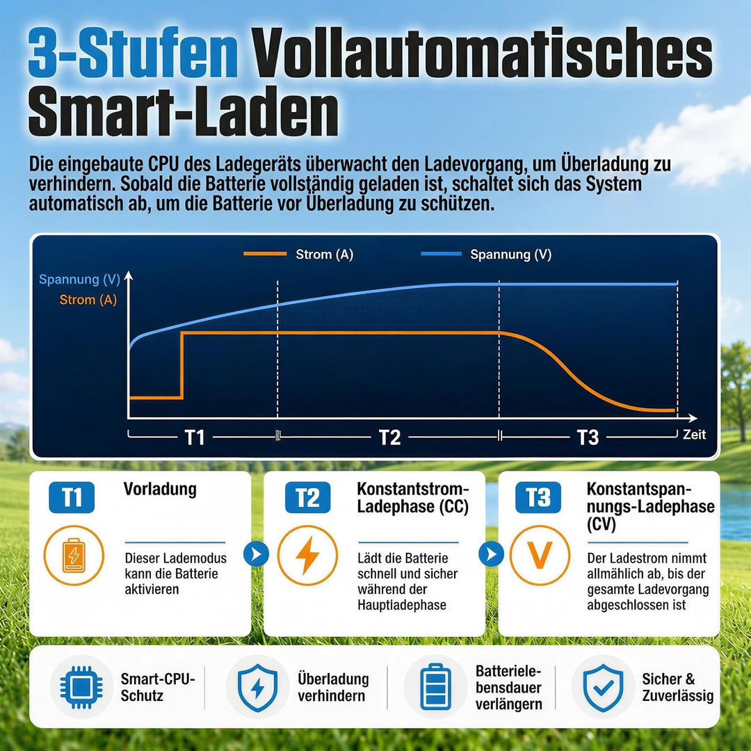 KAISAL 24V 30A LiFePO4 Ladegerät 29.2V, IP67, Wohnmobil, Boot &amp; Solar