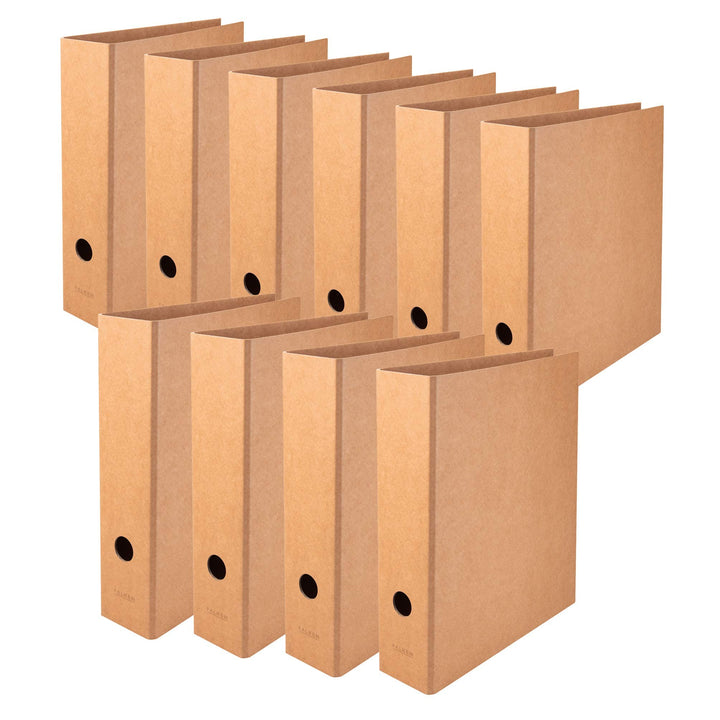 Original Falken 10er Pack Vegan-Ordner Pure Nature. Made in Germany. 8 cm breit DIN A4 Braun Aktenor