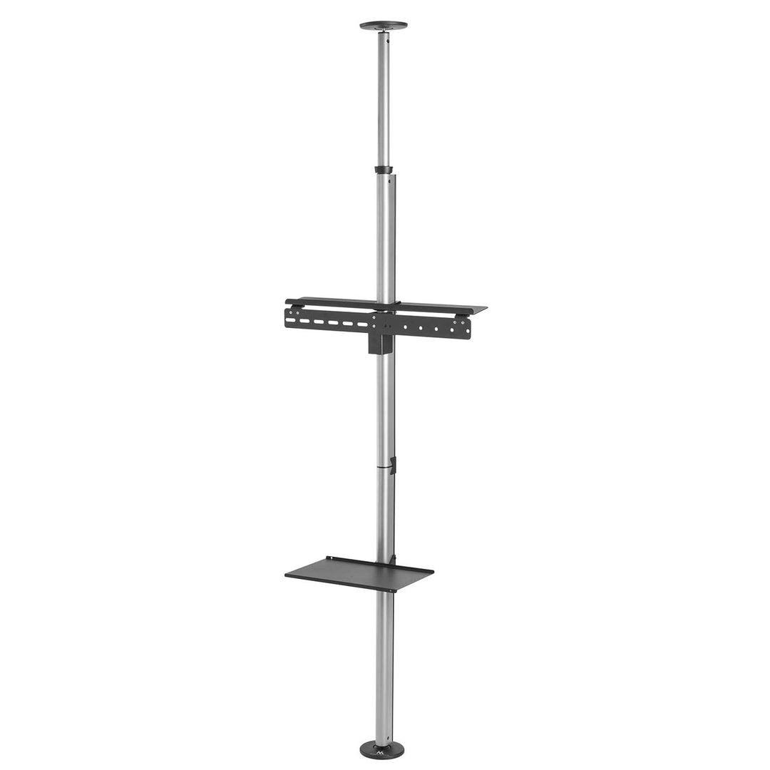 Maclean MC-791N TV Halterung mit Ablage Decken-Bodenbefestigung Teleskophalter OLED QLED LCD LED Pla