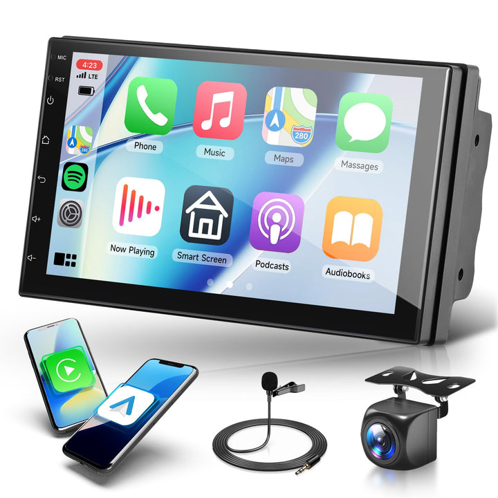 Rimoody 4G+64G Wireless Carplay Android 13 Autoradio 2 Din 7 Zoll Touchscreen Autoradio mit Android