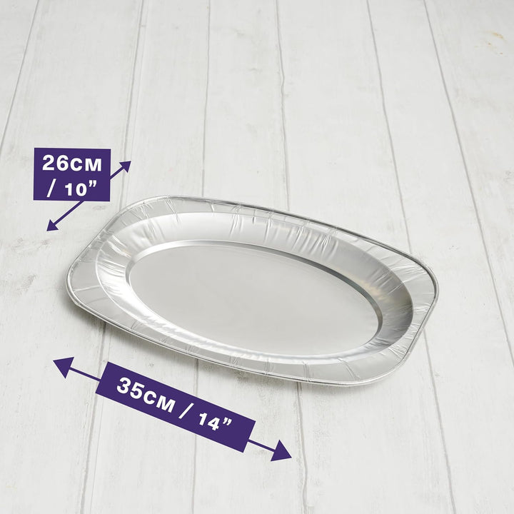 MATANA 20 Stück Alu Servierplatten, Partyplatten für Buffets, Kindergeburtstage, Hochzeiten, Caterin