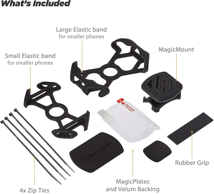 Scosche Magic Mount Kompakte Mobilgerät-Halterung für Armaturenbrett/Fenster, magnetisch Telefon-Hal
