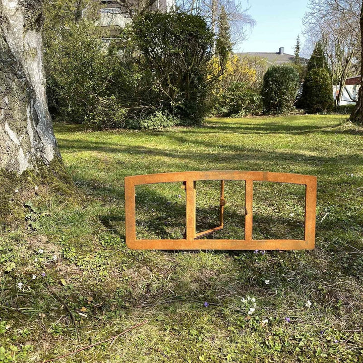 aubaho Stallfenster Eisenfenster zum Öffnen Scheunenfenster Rost Eisen 63cm Antik-Stil