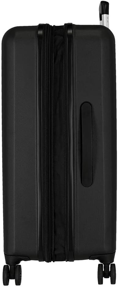 Reebok Roxbury Koffer, mittelgross, Schwarz, 48 x 70 x 26 cm, fester ABS-Kunststoff, integrierter TS