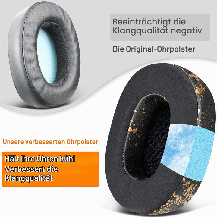 SOULWIT Kühlgel Ersatz Ersatzpolster Polster Ohrpolster für Skullcandy Hesh 3/ANC/Evo &amp; Crusher Wire