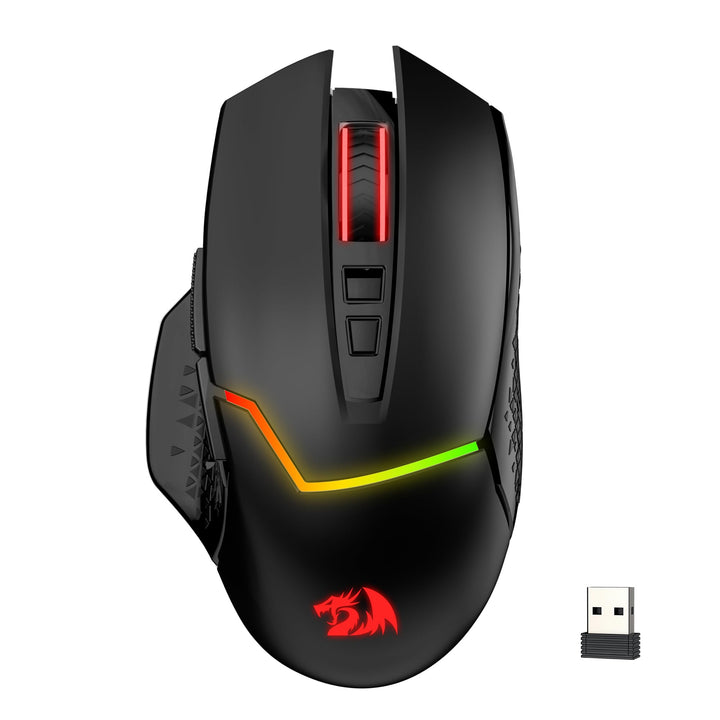Redragon M690 3-Modus Wireless Gaming Maus 8000 DPI Kabelgebundene/Kabellose Gamer Maus mit Schnellf
