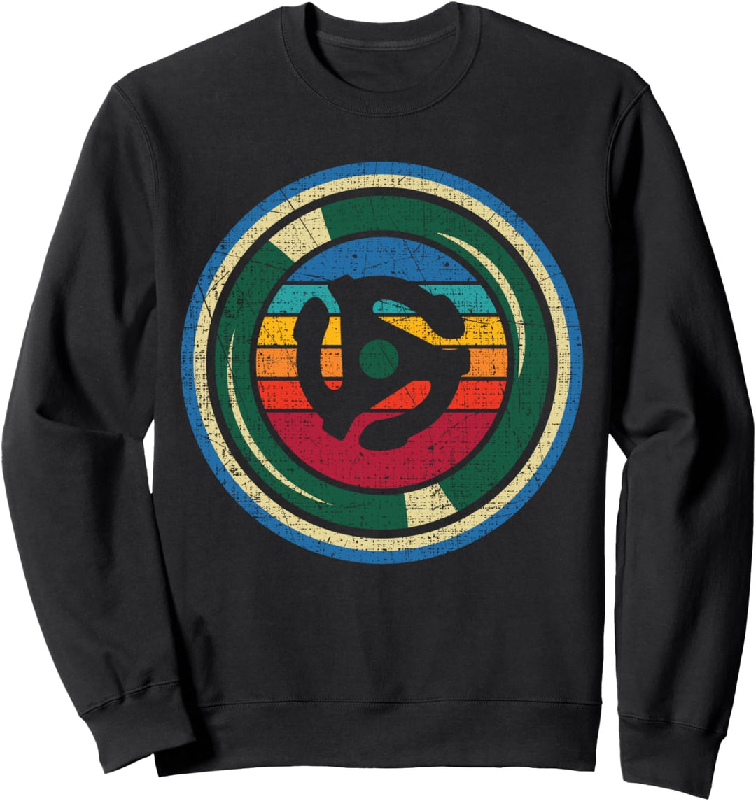 Plattenkollektor Geschenke 45 Adapter Vinyl DJ Sweatshirt