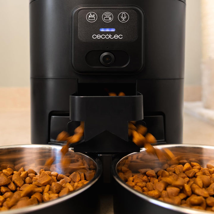 Cecotec Futterautomat Pumba 8600 Double Meal Vision. 7 L Kapazität, App, Kamera und Mikrofon mit Spr