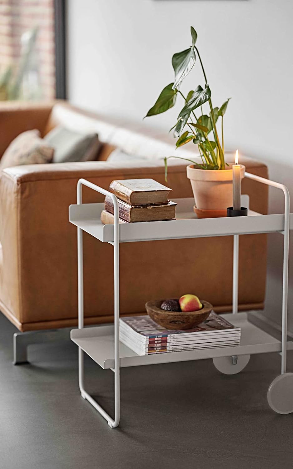Zone Denmark A-Cocktail Trolley Barwagen, 60,6 x 40,5 x 66,4 cm, Black 60,6 x 40,5 x 66,4 cm Schwarz