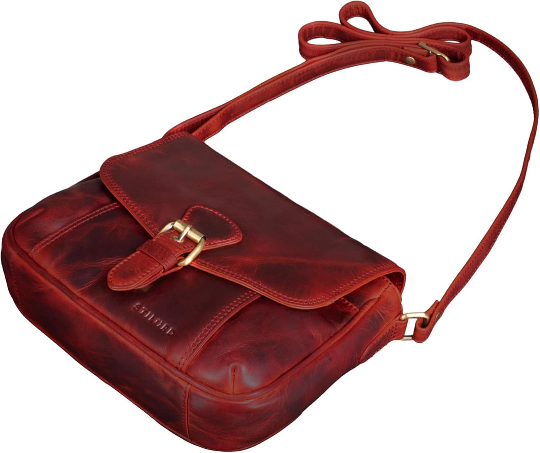 STILORD 'Violeta' Leder Umhängetasche Damen Vintage Handtasche klein Schultertasche Abendtasche Part