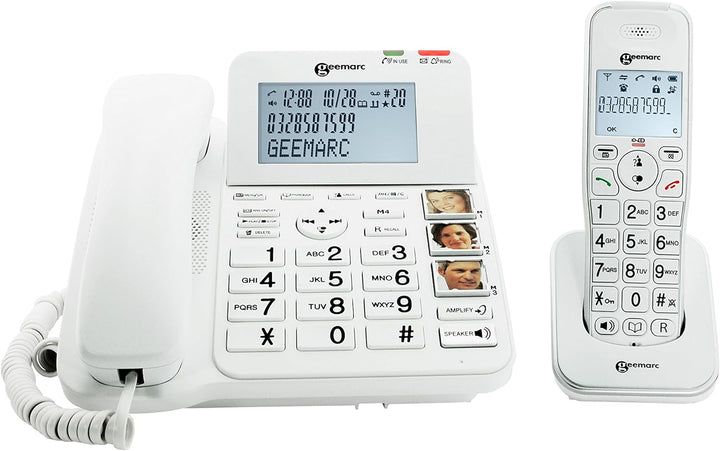 Geemarc Amplidect 295 Combi - Verstärktes schnurgebundenes Telefon und zusätzliches Mobilteil mit st