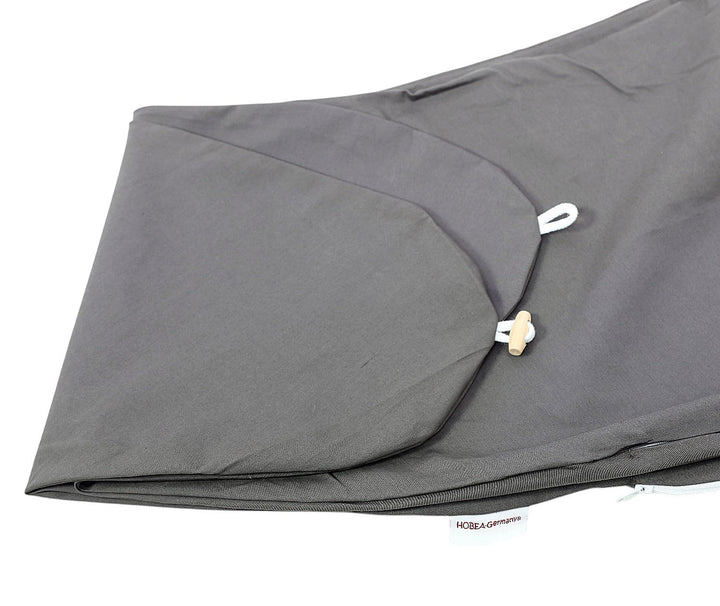 HOBEA-Germany Stillkissenbezug für Stillkissen 190cm Designs (anthrazit) Anthrazit Bezug für Stillki