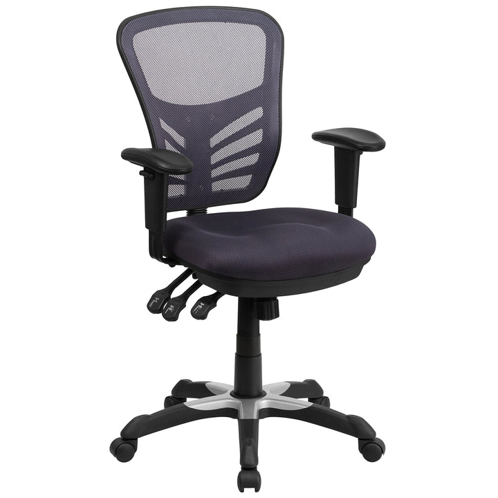 Flash Furniture Bürostuhl mit mittelhoher Rückenlehne – Ergonomischer Schreibtischstuhl mit verstell