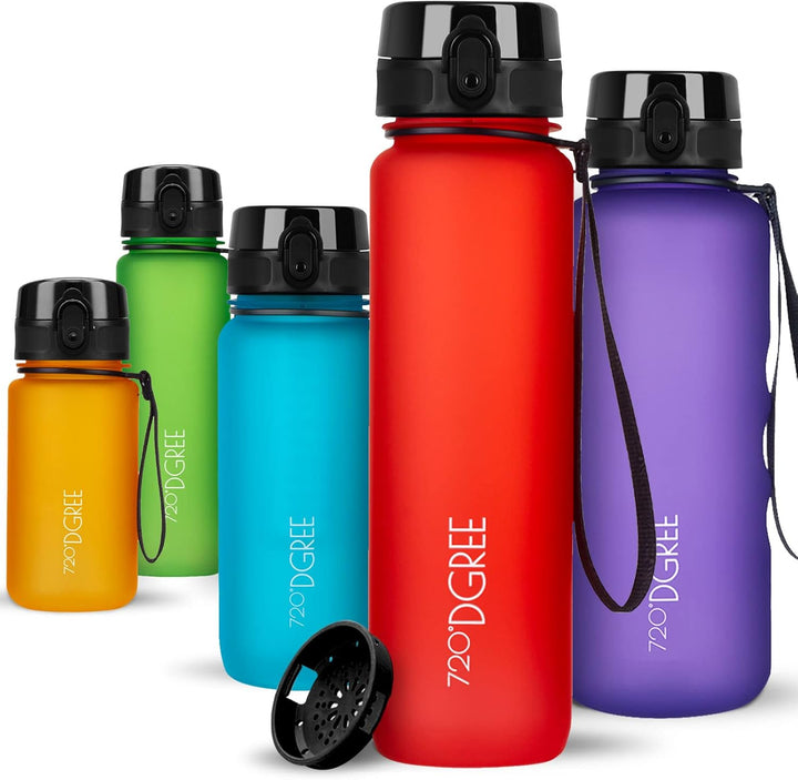 720°DGREE Trinkflasche 650ml “uberBottle“ softTouch +Sieb - BPA-Frei - Wasserflasche auslaufsicher f