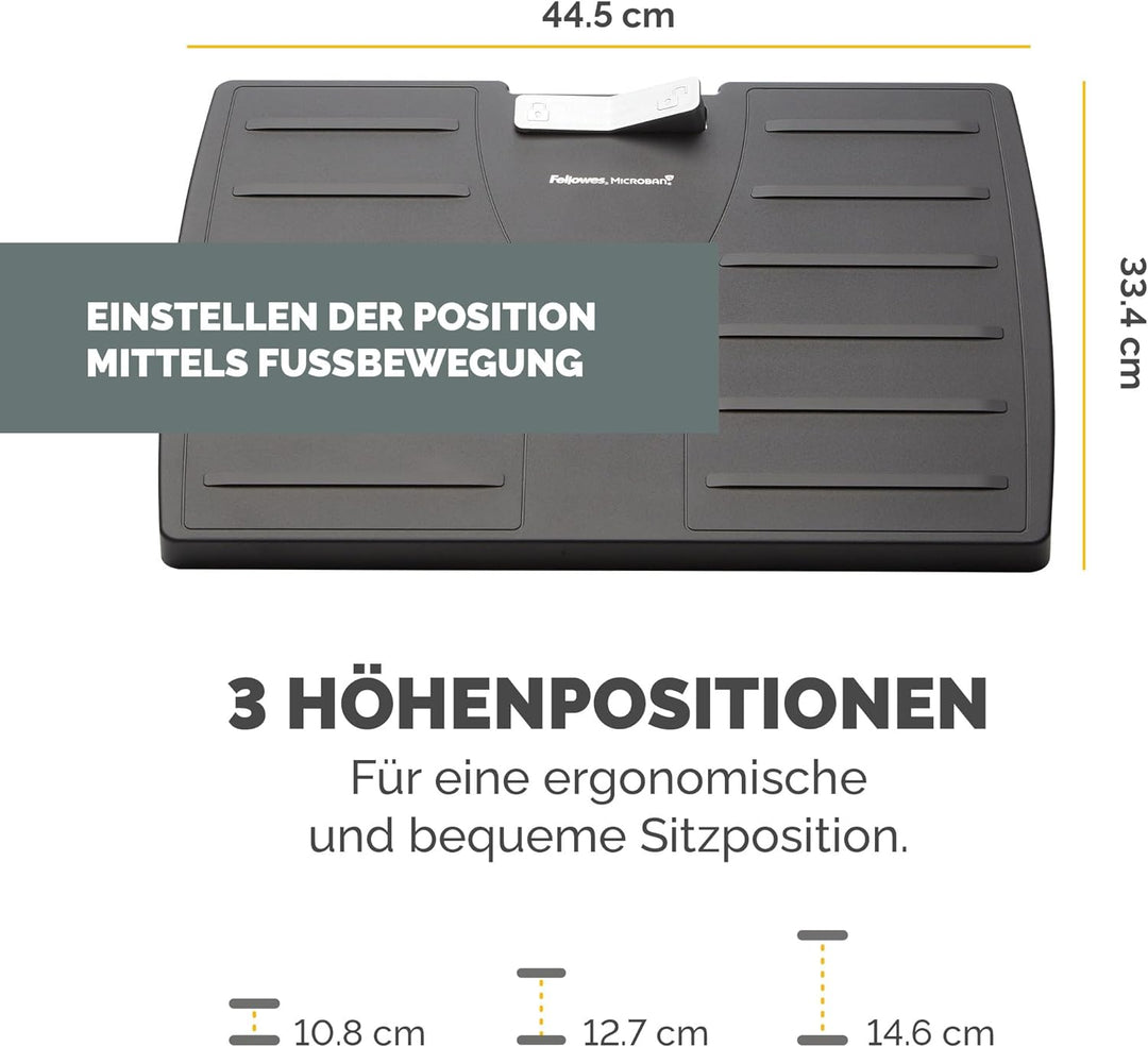 Fellowes Fussstütze Office Suites - mit antibakteriellem Microban Schutz - flexibel verstellbar und
