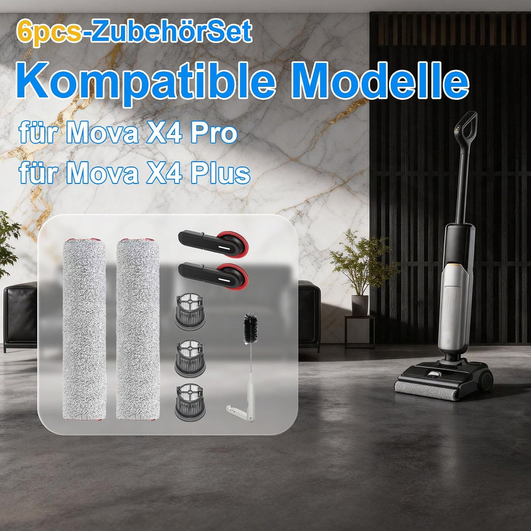 Zubehör für Mova X4 Pro/ X4 Plus Nass und Trocken Staubsauger | X4 Pro/ X4 Plus Reinigungstuchrolle