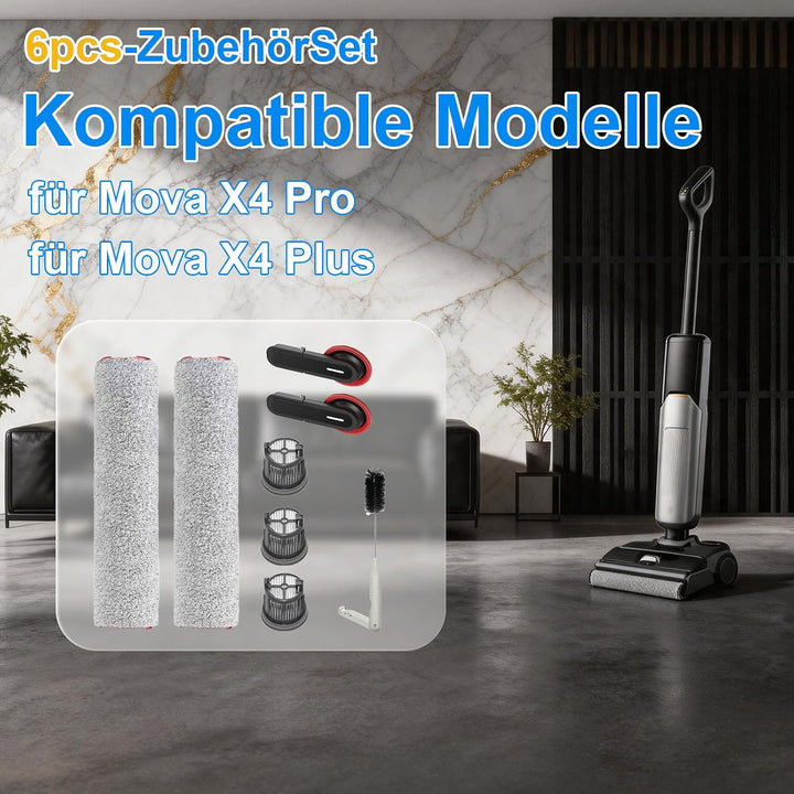 Zubehör für Mova X4 Pro/ X4 Plus Nass und Trocken Staubsauger | X4 Pro/ X4 Plus Reinigungstuchrolle