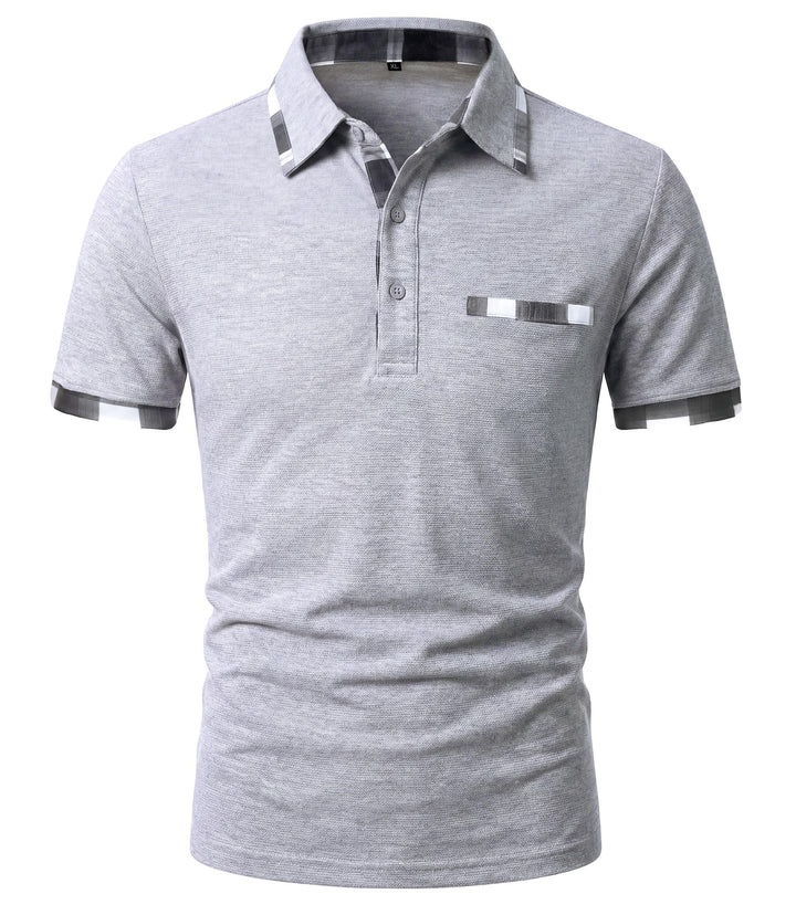 GLESTORE Poloshirt Herren Kurzarm Golf PoloHemd Männer Poloshirts Sommer Polo Hemden T Shirt XL Hell