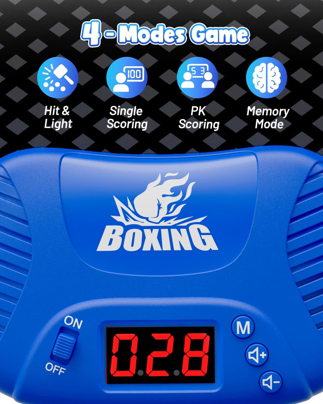 Boxsack Kinder, Boxsack Stehend mit Musik & Licht, Interaktiv Punching Bag, Aufblasbarer Standboxsac