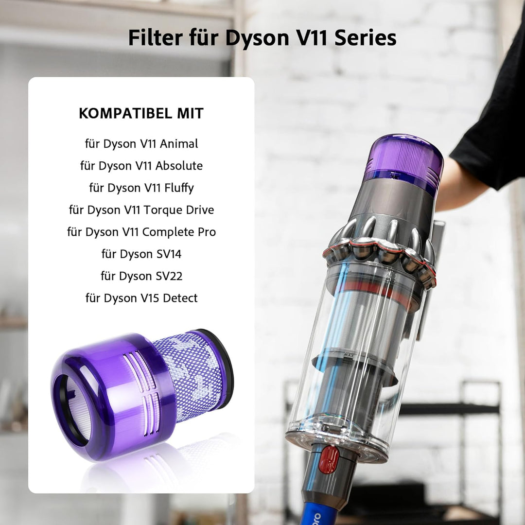 Cheerhom Filter für Dyson V11, 3 PCS Ersatzfilter für Dyson V11 V15 SV14 SV17 SV22 Detect Absolute S