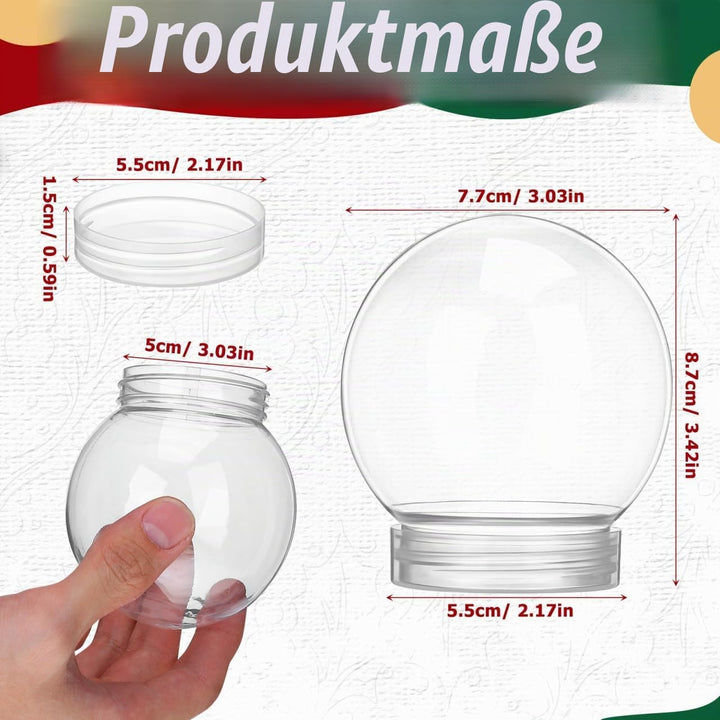 HOMSFOU 10 Stück Weihnachten DIY Schneekugel Requisite Weihnachten DIY Basteln Herstellung DIY Herst