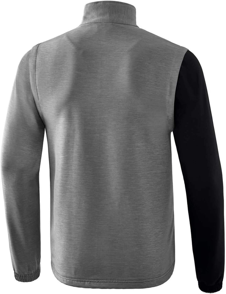 Erima Herren Jacke mit abnehmbaren Ärmeln 5-C S schwarz/grau melange/weiss, S schwarz/grau melange/w