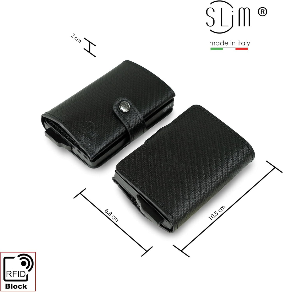SLim Geldbörse für Herren &amp; Damen Smart Wallet kartenetui mit Münzfach &amp; RFID Schutz Portmonee Porte