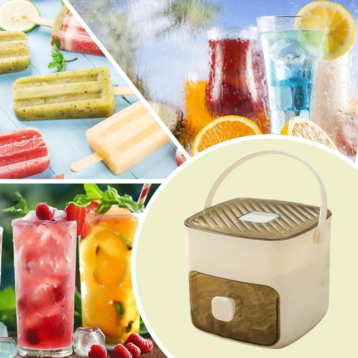 MEISO Eiswürfelmaschine mit Druck, 48 Fächer, drücken Sie die Art Ice Cube Maker, Eiswürfelform für