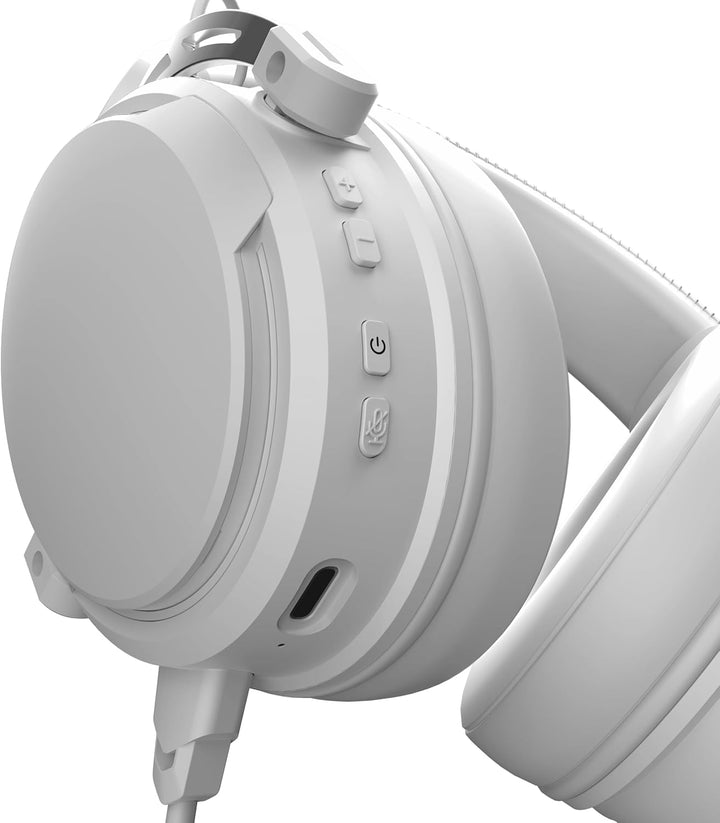 Nubi NH1 Pro White - Kabelloses Gaming-Headset mit Mikrofon (Bluetooth, 2,4 GHz und USB)