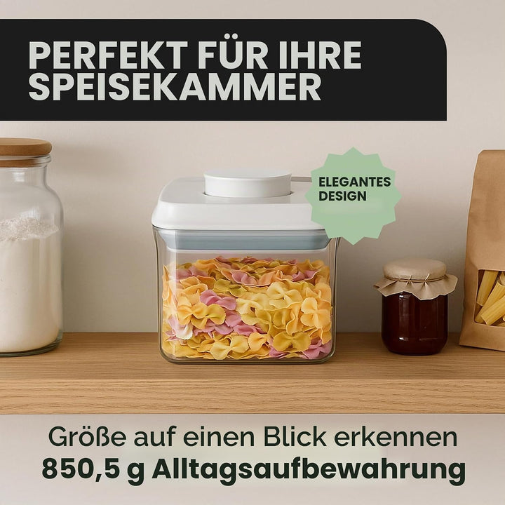BopTop (1 Stück) Luftdichter Lebensmittelbehälter - Kanister mit Mechanischer Silikondichtung - BPA-