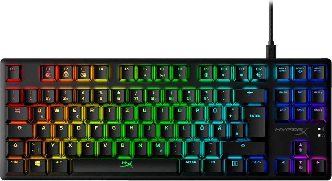 HyperX , USB-A, Alloy Origins Core – RGB Mechanische Gaming Tastatur, Tenkeyless, HyperX Red switche
