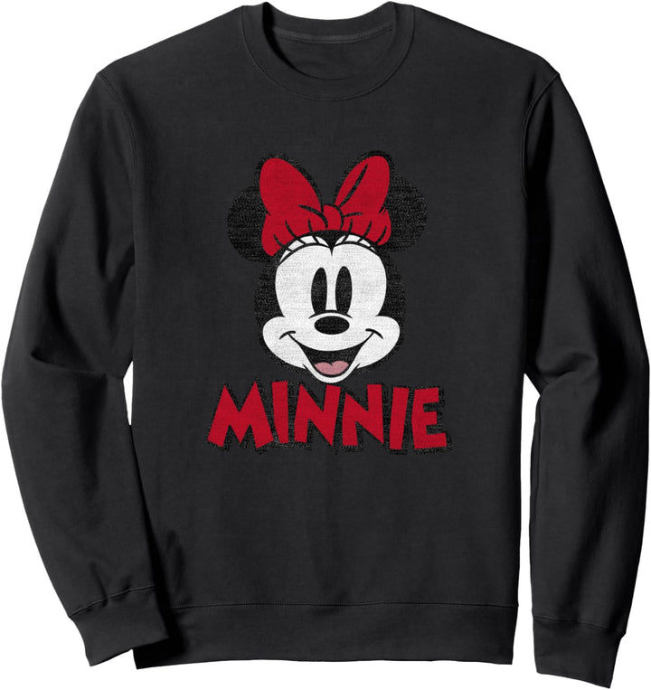 Disney Minnie Mouse Big Red Bow With Name Sweatshirt