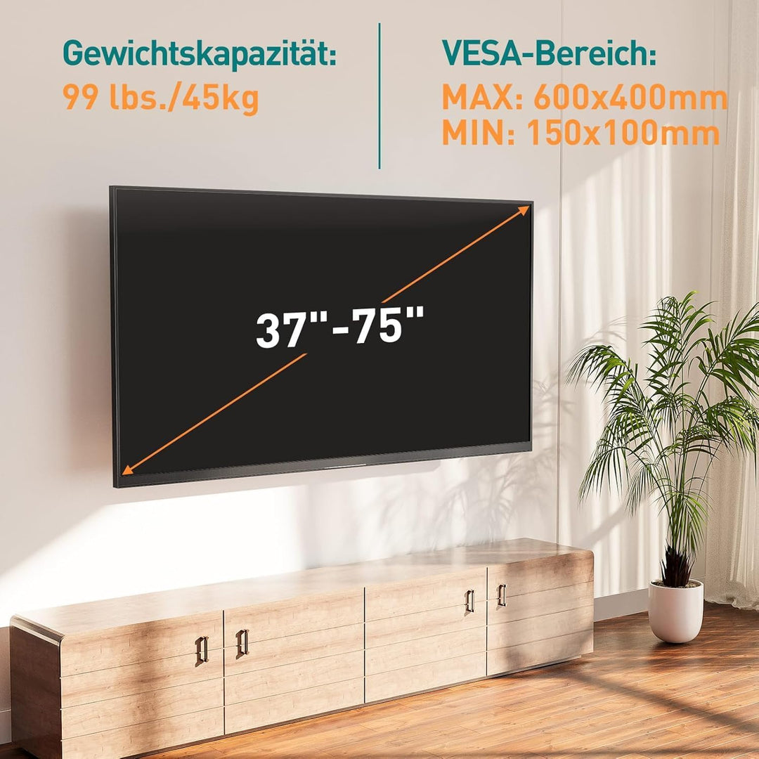 ELIVED 813 mm langer TV-Wandhalter mit langem Arm für die meisten 37-75 Zoll Fernseher, universeller