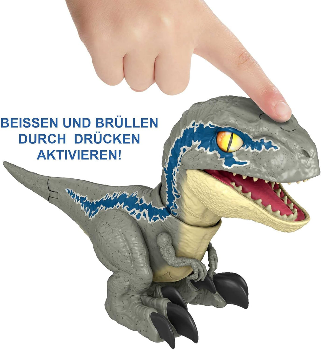 Jurassic World Dominion Uncaged Rowdy Roars Velociraptor Beta Dinosaur Action Figure, Toy Gift with