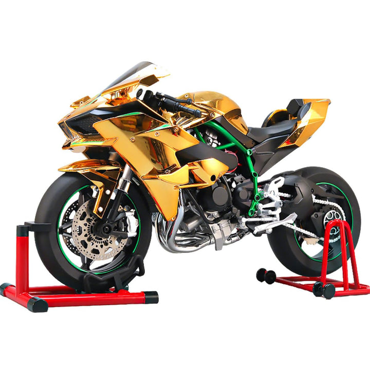 1/6 Legierung Dynamisches Motorrad Modell, Simulations Fahrrad mit Zündsystem Rauchspray, Kohlefaser