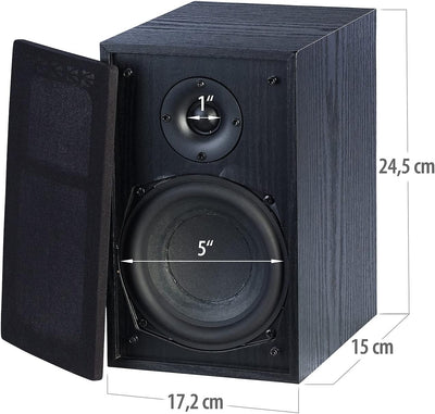 auvisio Regallautsprecher: Passive 2-Wege-Stereo-Lautsprecher mit 240 Watt, 30 Hz - 20 kHz (Verstärk