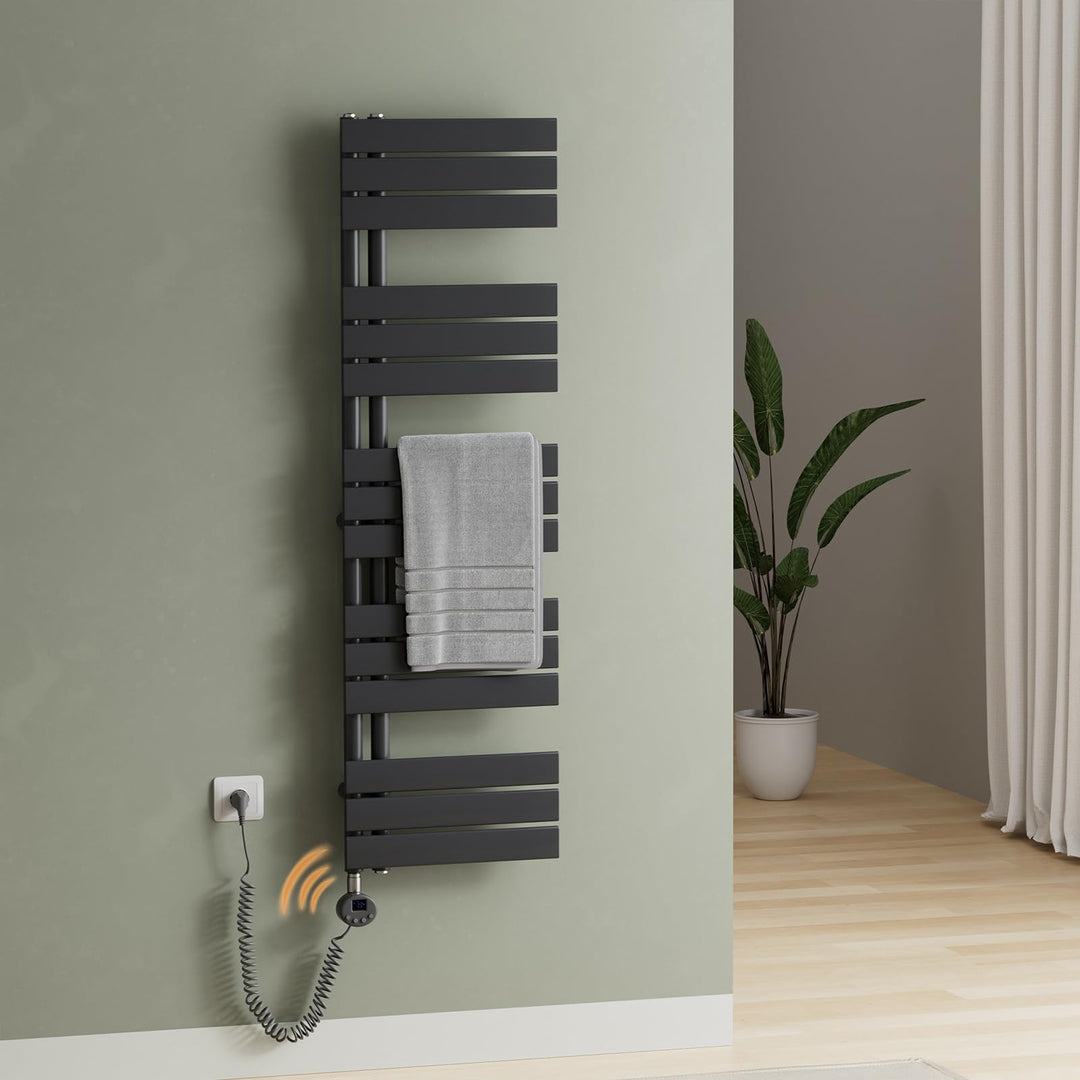 S'AFIELINA Smart WiFi Badheizkörper elektrisch 1320×400mm – Elektrischer Handtuchheizkörper mit Ther