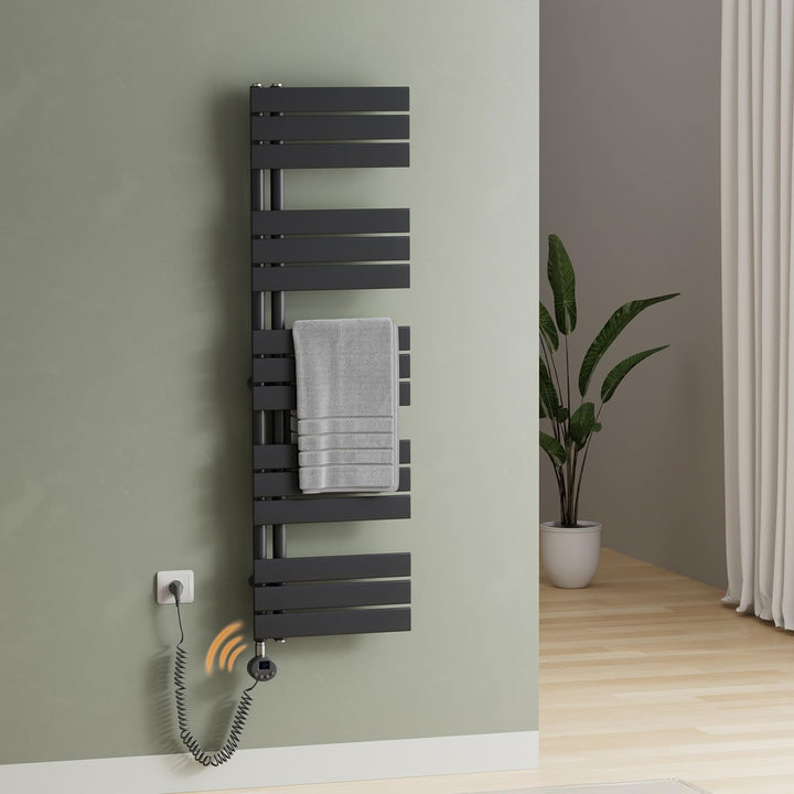 S'AFIELINA Smart WiFi Badheizkörper elektrisch 1320×400mm – Elektrischer Handtuchheizkörper mit Ther