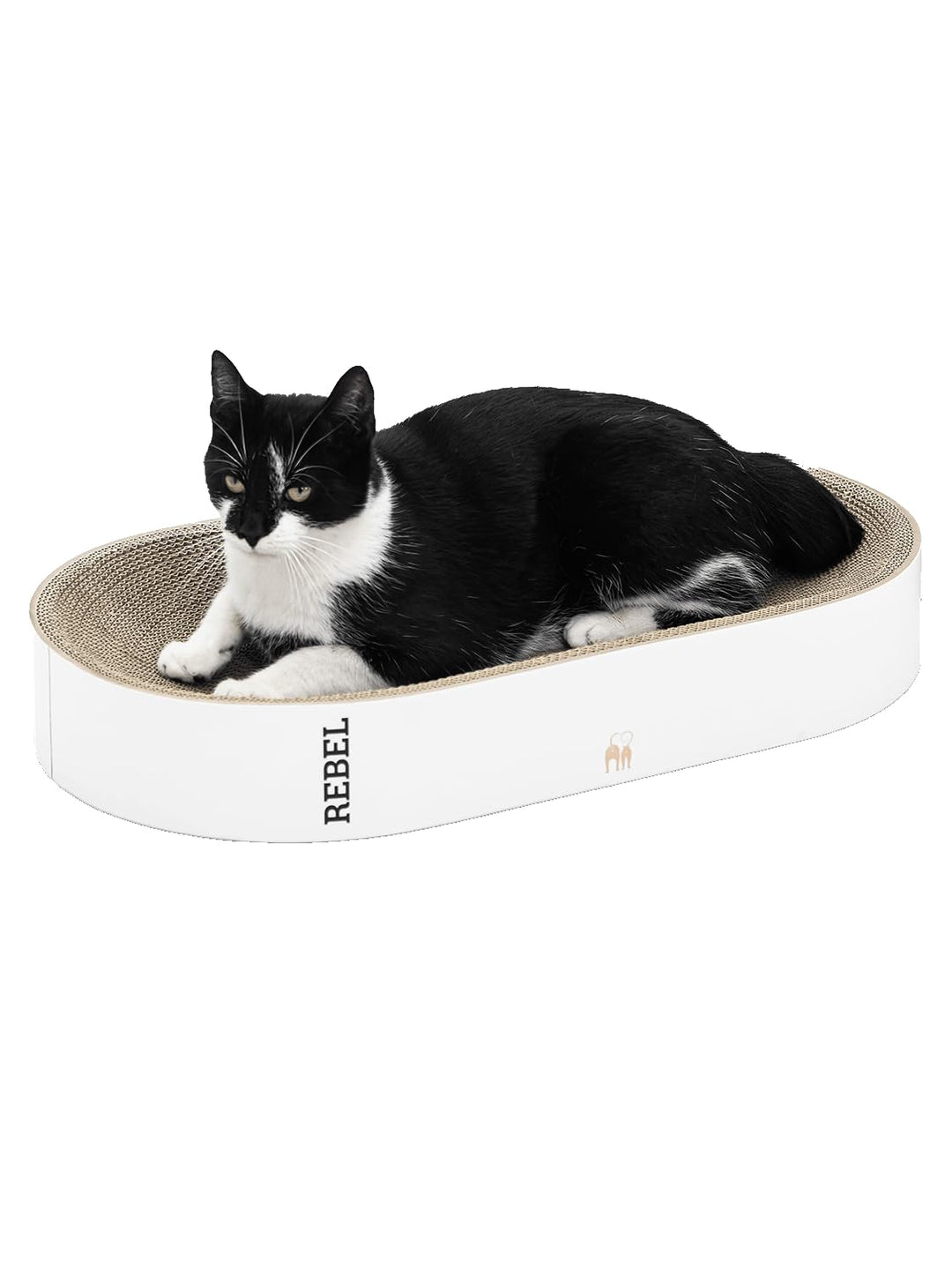 Petrebels Kratzpappe Oliver 61, Katzen Kratzbrett aus sehr stabilem Karton, Kratzkarton 63 x 35 x 10