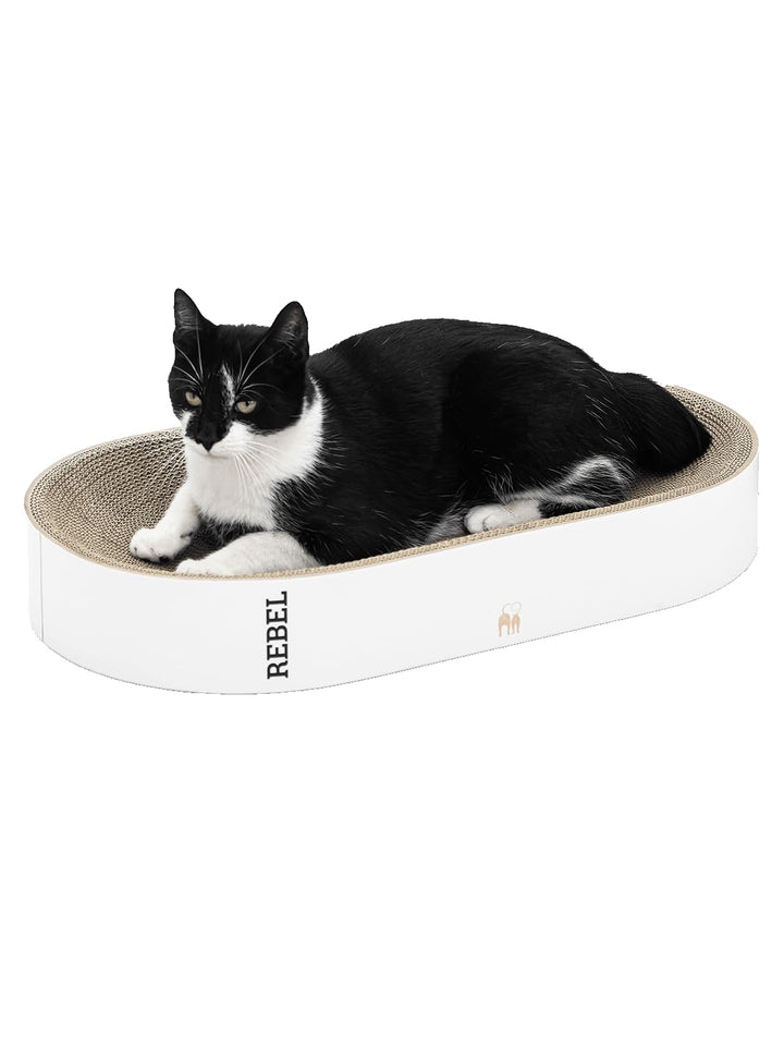 Petrebels Kratzpappe Oliver 61, Katzen Kratzbrett aus sehr stabilem Karton, Kratzkarton 63 x 35 x 10