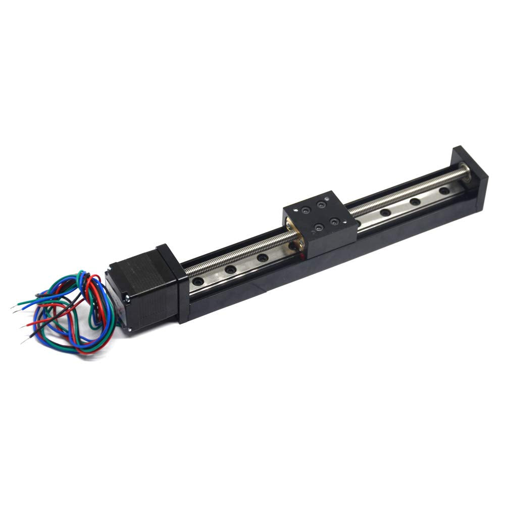 Befenybay 150mm effektive Verfahrlänge Mini Linear Rail Guide Gewindespindel T6x1 mit NEMA11 Schritt