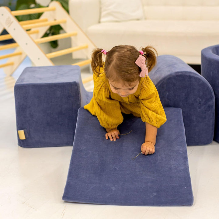 MEOWBABY 4-Elemente-Weichschaumstoff-Bausteine-Set - Spielplatz 195 x 45 cm für Babys & Kleinkinder,