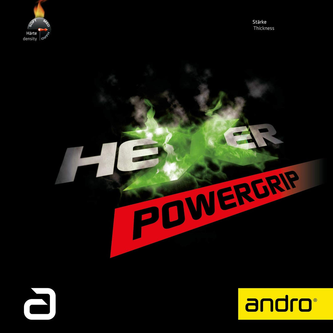ANDRO Belag Hexer Powergrip Schwarz 1,7 mm, Schwarz 1,7 mm