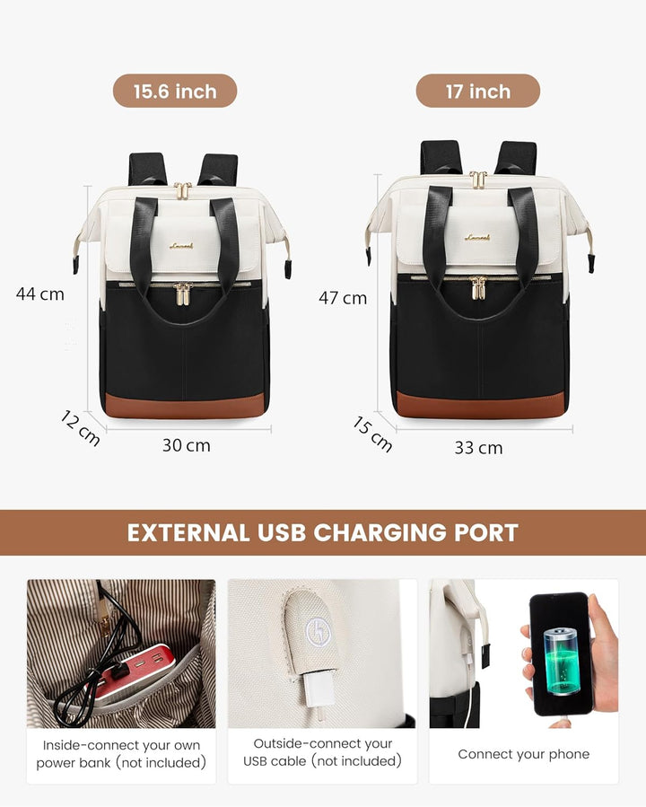 LOVEVOOK Rucksack Damen, Laptop Schulrucksack Teenager Wasserdicht, Schultasche Mädchen Arbeitstasch