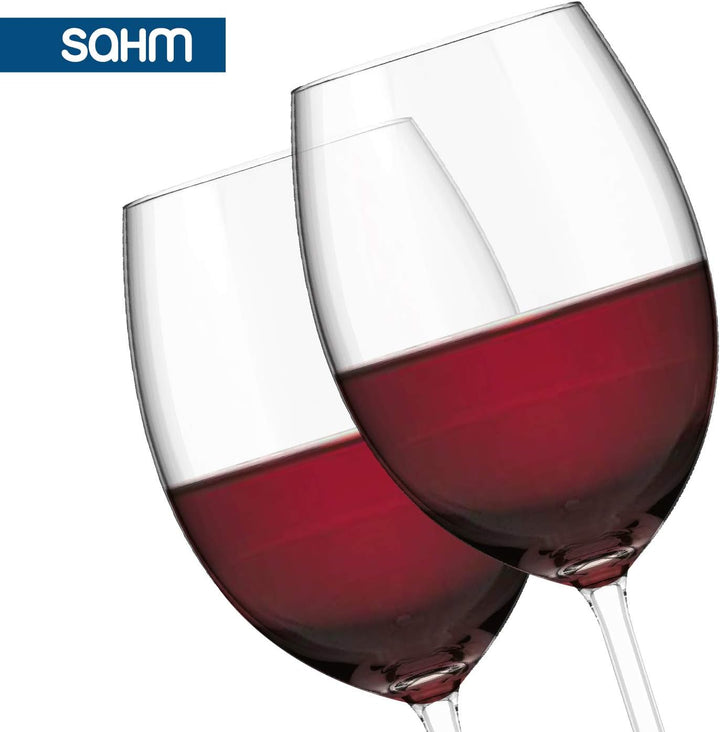 Sahm Rotweingläser Gross bauchig 6er Set - 580ml Weingläser Rotwein - Rotweingläser 6er Set Spülmasc