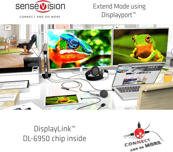 Club 3D CSV-1460 USB 3.0 Dual Display 4K 60Hz Docking Station Schwarz